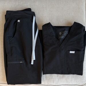 Figs Jet Black Medical Scrub Set
